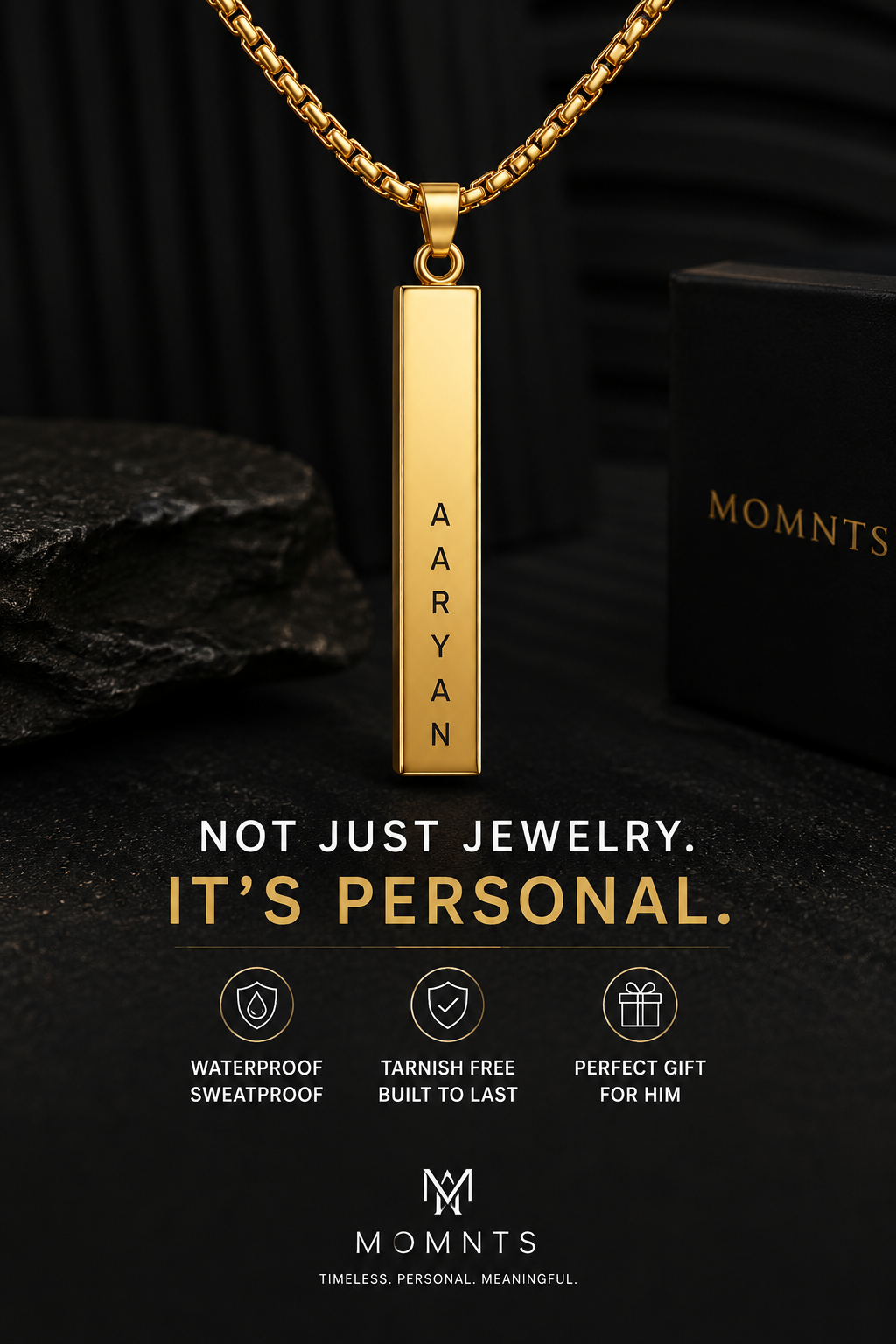 MOMNTS PERSONALISED CUBOID LOCKETS
